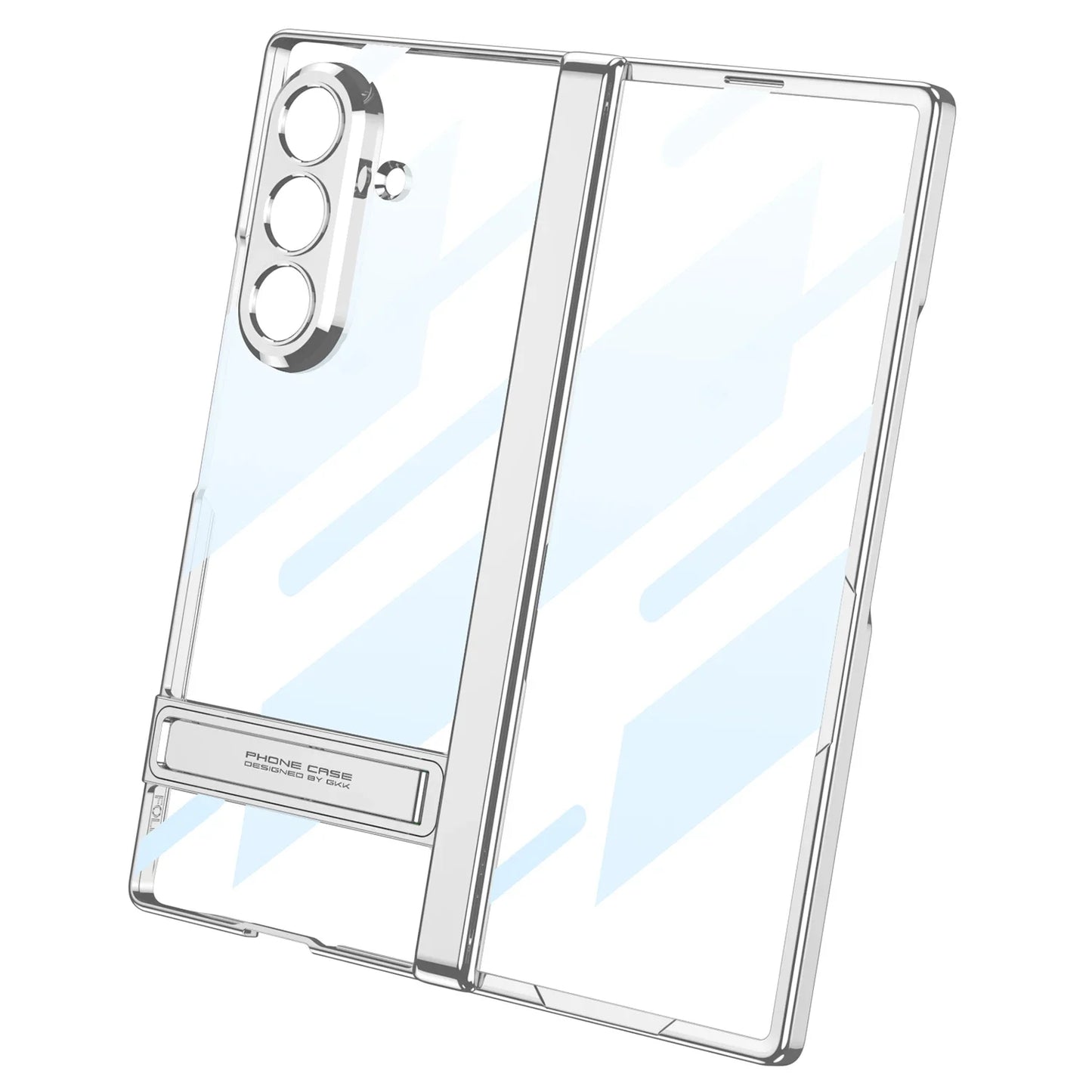 Clear Kickstand Armor Case with Hinge Protection